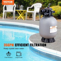 Vevor 316728 Пісочний фільтр 400 мм Надземний піщаний фільтр для басейну з 7-ходовим клапаном Vevor 316728 Пісочний фільтр 400 мм Надземний піщаний фільтр для басейну з 7-ходовим клапаном