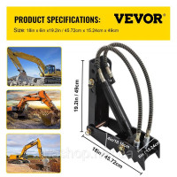 Vevor 315600 Рукоятки для екскаватора 18 дюймів, зварені з гідравлічним циліндром Vevor 315600 Рукоятки для екскаватора 18 дюймів, зварені з гідравлічним циліндром