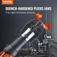 Vevor 316963 Акумуляторні гідравлічні обтискні кліщі, обтискні кліщі для труб, обтискні кліщі з M15 M22 M28