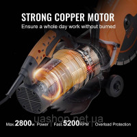 Vevor 315616 305мм пила для різання бетону тротуарна машина для бетону 2800Вт Vevor 315616 305мм пила для різання бетону тротуарна машина для бетону 2800Вт