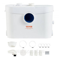 Vevor 316746 Підйомна система, 700 Вт, потік 9600 л/год, висота подачі 10 м, подрібнювач стічних вод з 3 впускними отворами, 99% Vevor 316746 Підйомна система, 700 Вт, потік 9600 л/год, висота подачі 10 м, подрібнювач стічних вод з 3 впускними отворами, 99%