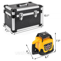 Vevor 316997 Rotary Laser Red Professional максимальна дальність роботи 500 м 360 Ротаційний лазерний рівень Водо- та