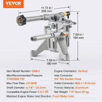 Vevor 316791 Вертикальний насос для мийки високого тиску 7/8