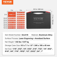 Vevor 316806 Регулювальні блоки, набір деревообробних висотомірів, 16 шт, прецизійні регулювальні планки Vevor 316806 Регулювальні блоки, набір деревообробних висотомірів, 16 шт, прецизійні регулювальні планки
