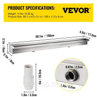 Vevor 317037 спрей душ басейн водоспад басейн фонтан 59.1x4.5x3.1 фонтан для басейну 1.3 фонтан для води 0.87 прикраса садовий Vevor 317037 спрей душ басейн водоспад басейн фонтан 59.1x4.5x3.1 фонтан для басейну 1.3 фонтан для води 0.87 прикраса садовий