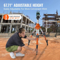 Vevor 316815 Професійний штатив Construction Tripod for Laser & Рівнірівники алюмінієві 690-1720мм Vevor 316815 Професійний штатив Construction Tripod for Laser & Рівнірівники алюмінієві 690-1720мм