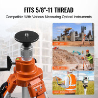 Vevor 316819 Професійний штатив Construction Tripod for Laser & Рівнірівники алюмінієві 1145-2905мм Vevor 316819 Професійний штатив Construction Tripod for Laser & Рівнірівники алюмінієві 1145-2905мм