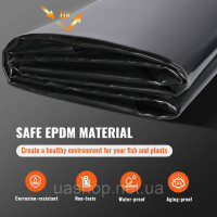 Vevor 317050 Підкладка для ставка, Підкладка для риб, 914 x 1066 см, 1,1 мм EPDM, Підкладка, що легко ріжеться Vevor 317050 Підкладка для ставка, Підкладка для риб, 914 x 1066 см, 1,1 мм EPDM, Підкладка, що легко ріжеться