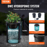 Vevor 317058 Система гідропонного вирощування DWC, гідропонна система вирощування з комплектом для крапельного поливу, Vevor 317058 Система гідропонного вирощування DWC, гідропонна система вирощування з комплектом для крапельного поливу,