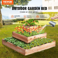Vevor 317074 Піднята грядка 113 x 113 x 51 см Ящик для кашпо Ялинова деревина Овочева грядка Квітковий ящик Грядка з травами Vevor 317074 Піднята грядка 113 x 113 x 51 см Ящик для кашпо Ялинова деревина Овочева грядка Квітковий ящик Грядка з травами