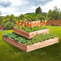 Vevor 317074 Піднята грядка 113 x 113 x 51 см Ящик для кашпо Ялинова деревина Овочева грядка Квітковий ящик Грядка з травами Vevor 317074 Піднята грядка 113 x 113 x 51 см Ящик для кашпо Ялинова деревина Овочева грядка Квітковий ящик Грядка з травами