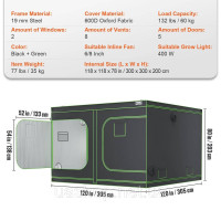 Vevor 317103 Growbox 305 x 305 x 203 см Теплиця зі сталевого каркасу 19 мм та оксфордської тканини 600D Навантаження на теплицю 60 Vevor 317103 Growbox 305 x 305 x 203 см Теплиця зі сталевого каркасу 19 мм та оксфордської тканини 600D Навантаження на теплицю 60