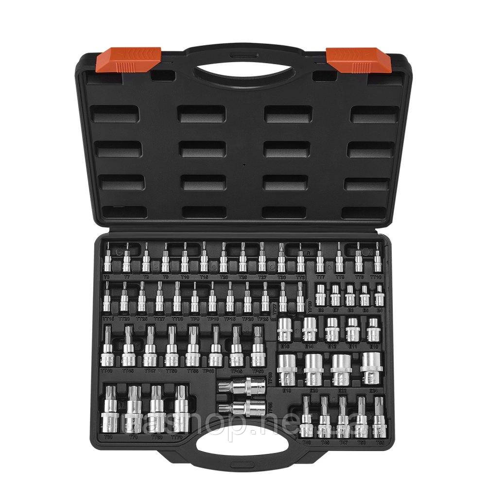 Vevor 316903 Набір торцевих свердел Torx з легованої сталі S2, 60 предметів