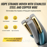 Vevor 317151 800 м дріт для пасовища HDPE Дріт для пасовища Дріт для пасовища тягова сила 54 кг Vevor 317151 800 м дріт для пасовища HDPE Дріт для пасовища Дріт для пасовища тягова сила 54 кг