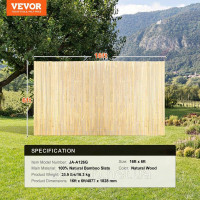 Vevor 317205 bamboo mat privacy fence приватний екран бамбуковий садовий паркан 4.8x1.8m Vevor 317205 bamboo mat privacy fence приватний екран бамбуковий садовий паркан 4.8x1.8m