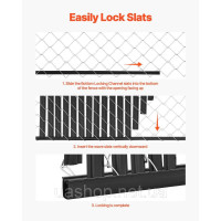 Vevor 317183 Chain Link Fence Privacy Screen Lams Double Walled 2350mm
