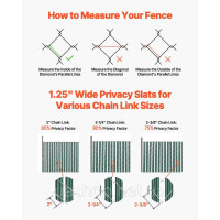 Vevor 317181 Chain Link Fence Privacy Screen Lams Single Wall 1435 мм