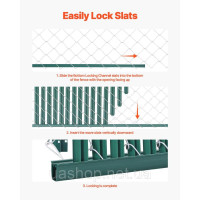 Vevor 317181 Chain Link Fence Privacy Screen Lams Single Wall 1435 мм