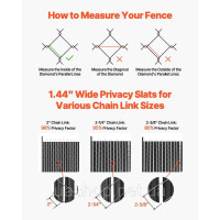Vevor 317183 Chain Link Fence Privacy Screen Lams Double Walled 2350mm