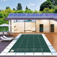 Vevor 317246 Прямокутна накриття для басейну 4.87X9.75M Green Winter Outdoor підходить для всіх видів басейнів, таких як домашній,