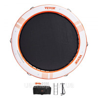 Vevor 317296 Надувний плавучий док, Ø 2,43 м, платформа дока з басейном з батутною сіткою Ø 1,52 м, нековзний килимок для плавучої