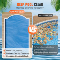 Vevor 317344 Сонячна кришка для басейну, 8,53 м x 4,27 м, прямокутна сонячна ковдра для басейнів, сонячна кришка для вбудованих