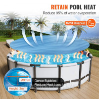 Vevor 317338 Solar Pool Cover, Φ3,05 м. Кругла сонячна ковдра для басейнів, Solar Cover для надземних басейнів, 15 mil Solar