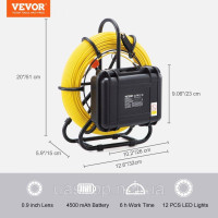 Vevor 318316 Камера для огляду труб, камера для каналізації, камера для огляду труб, екран 228,6 мм, 720p, камера для огляду труб, Vevor 318316 Камера для огляду труб, камера для каналізації, камера для огляду труб, екран 228,6 мм, 720p, камера для огляду труб,