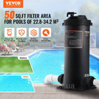 Vevor 317372 Картриджний фільтр для басейну, фільтрація для басейну в/над землею, 50 мкм Vevor 317372 Картриджний фільтр для басейну, фільтрація для басейну в/над землею, 50 мкм