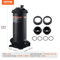 Vevor 317372 Картриджний фільтр для басейну, фільтрація для басейну в/над землею, 50 мкм Vevor 317372 Картриджний фільтр для басейну, фільтрація для басейну в/над землею, 50 мкм