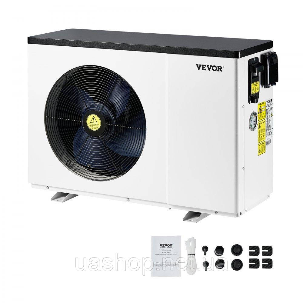 Vevor 317378 Електричний тепловий насос для басейну, потужність нагріву 2,51-11,38 кВт, енергозберігаючі нагрівачі зі змінною