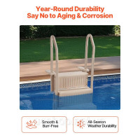 Vevor 317383 Драбина 3-Step Pool Ladder Safety Ladder 181 кг для басейнів 91,4-121,9 см Vevor 317383 Драбина 3-Step Pool Ladder Safety Ladder 181 кг для басейнів 91,4-121,9 см
