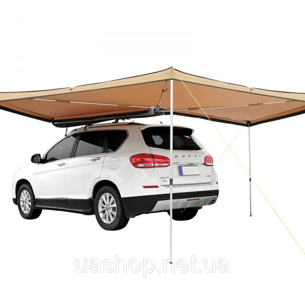Vevor 317406 Тент для автомобіля, висота 2,5 м, висувний, бічний, з кутом нахилу 270 градусів, UV50+