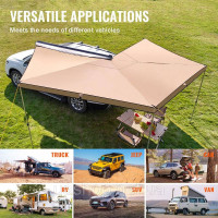 Vevor 317406 Тент для автомобіля, висота 2,5 м, висувний, бічний, з кутом нахилу 270 градусів, UV50+ Vevor 317406 Тент для автомобіля, висота 2,5 м, висувний, бічний, з кутом нахилу 270 градусів, UV50+