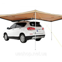 Vevor 317406 Тент для автомобіля, висота 2,5 м, висувний, бічний, з кутом нахилу 270 градусів, UV50+ Vevor 317406 Тент для автомобіля, висота 2,5 м, висувний, бічний, з кутом нахилу 270 градусів, UV50+