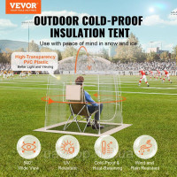 Vevor 317411 Прозорий намет Throw Tent Camping Tent Bubble 1 Person 1.27x1.27x1.6m