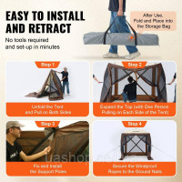 Vevor 317415 Садовий намет розкладний павільйон вечірній намет висувний намет 4 людини 1,83x1,83x2,1м