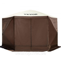 Vevor 317421 Складна альтанка, 3,05 х 3,05 м, 6-гранний намет для кемпінгу з сітчастими вікнами, портативна сумка для перенесення, Vevor 317421 Складна альтанка, 3,05 х 3,05 м, 6-гранний намет для кемпінгу з сітчастими вікнами, портативна сумка для перенесення,