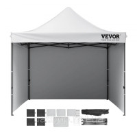Vevor 317420 альтанка 304.8x304.8x320см садовий намет 500D PU срібляста тканина складна альтанка регульована по висоті вкл. мішок