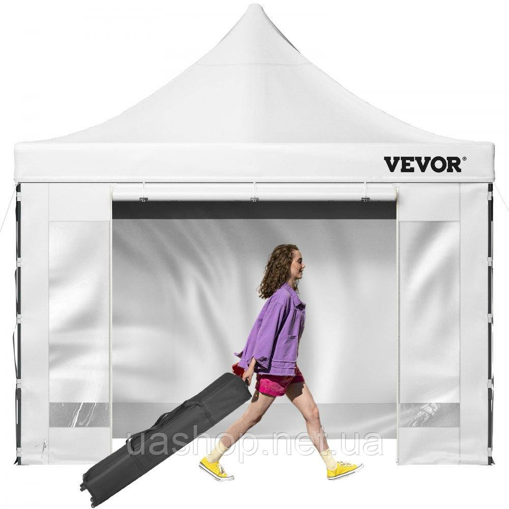 Vevor 317422 Альтанка Складна альтанка 3х3м Складна альтанка 240г Поліестер з ПВХ покриттям Поп-ап альтанка 1,95-2,13м