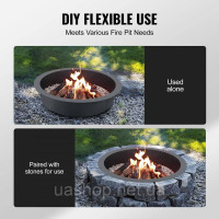 Vevor 317492 Fire Pit Bowl Fire Bowl Металевий 1143 мм Garden Patio Vevor 317492 Fire Pit Bowl Fire Bowl Металевий 1143 мм Garden Patio