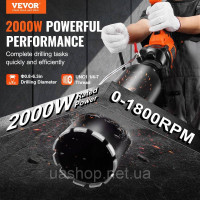 Vevor 318402 Алмазне свердло 2000 Вт 2-16 см