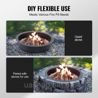 Vevor 317498 Fire Pit Fire Ring Fire Bowl Fire Bowl Metal 1016mm Garden Patio