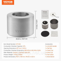 Vevor 317502 Чаша для багаття Кошик для багаття бездимна дерев'яна чаша Φ127x108мм Vevor 317502 Чаша для багаття Кошик для багаття бездимна дерев'яна чаша Φ127x108мм