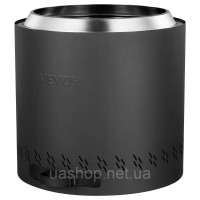 Vevor 317512 Бездимна піч-піч, для багаття, висота: 39,4 см x діаметр: 39,6 см, дров'яні печі зі знімним зольником, портативна