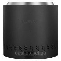 Vevor 317512 Бездимна піч-піч, для багаття, висота: 39,4 см x діаметр: 39,6 см, дров'яні печі зі знімним зольником, портативна