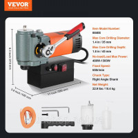 Vevor 318419 Свердло магнітне 1300W низькопрофільне свердло 35 мм Vevor 318419 Свердло магнітне 1300W низькопрофільне свердло 35 мм