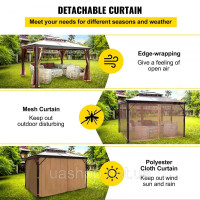 Vevor 317545 альтанка садова альтанка складна альтанка водонепроникний дах розмір 3 х 3 м захист від ультрафіолету