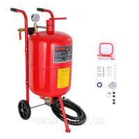 Vevor 318446 Піскоструминна машина, 40 л Піскоструминна машина, 60-125 PSI Мобільний піскоструминний апарат з аксесуарами,