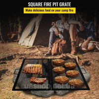 Vevor 317592 Foldable Square 914x914mm Grill Grate Fire Pit X Маркування чорний Vevor 317592 Foldable Square 914x914mm Grill Grate Fire Pit X Маркування чорний